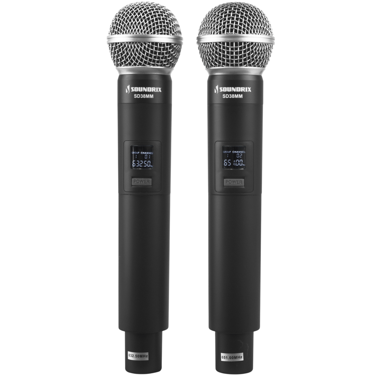 Microfone Sem Fio Duplo de Mao UHF SD38 MM - Soundrix-5